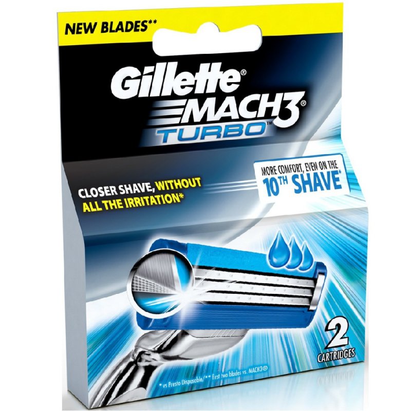 КАССЕТЫ GILLETTE MACH3 TURBO 2шт 