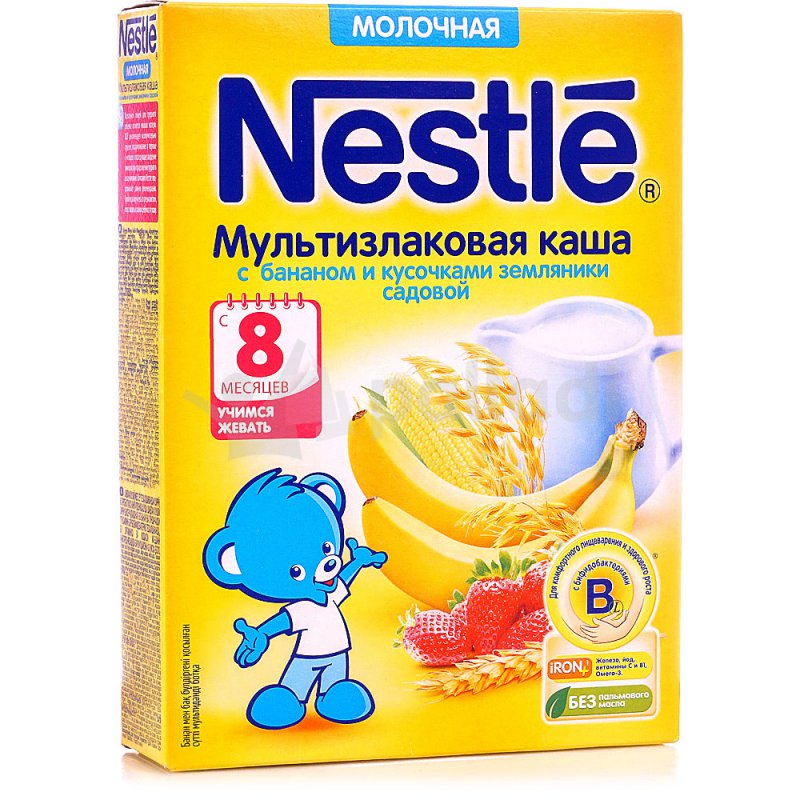 КАША NESTLE МУЛЬТИЗЛАКОВАЯ БАН/ЗЕМЛЯНИКА 220г